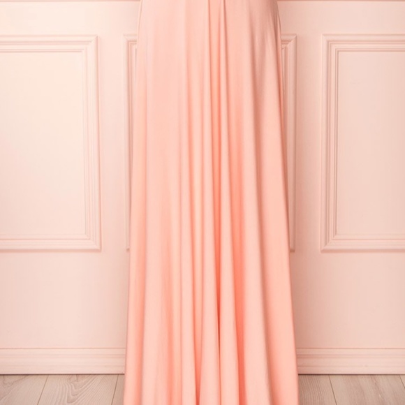 Blush pink floor-length convertible evening gown - Picture 7 of 7